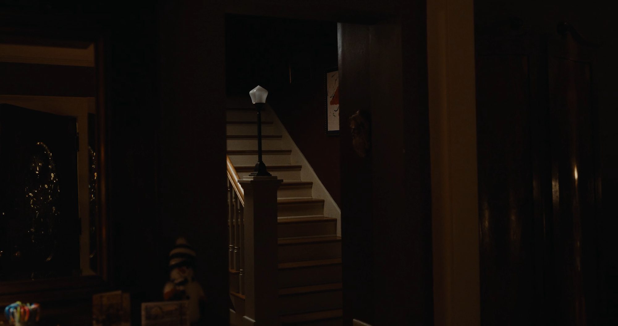 Boots past a closed door