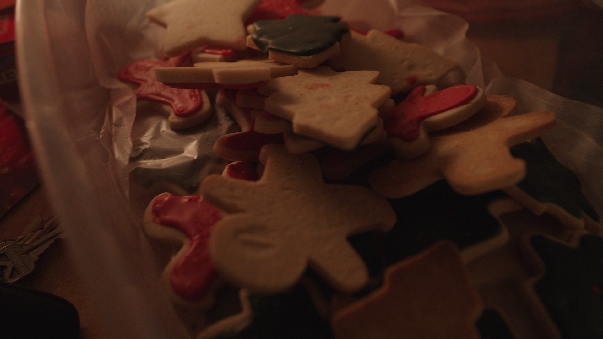 The red bag, under the arm